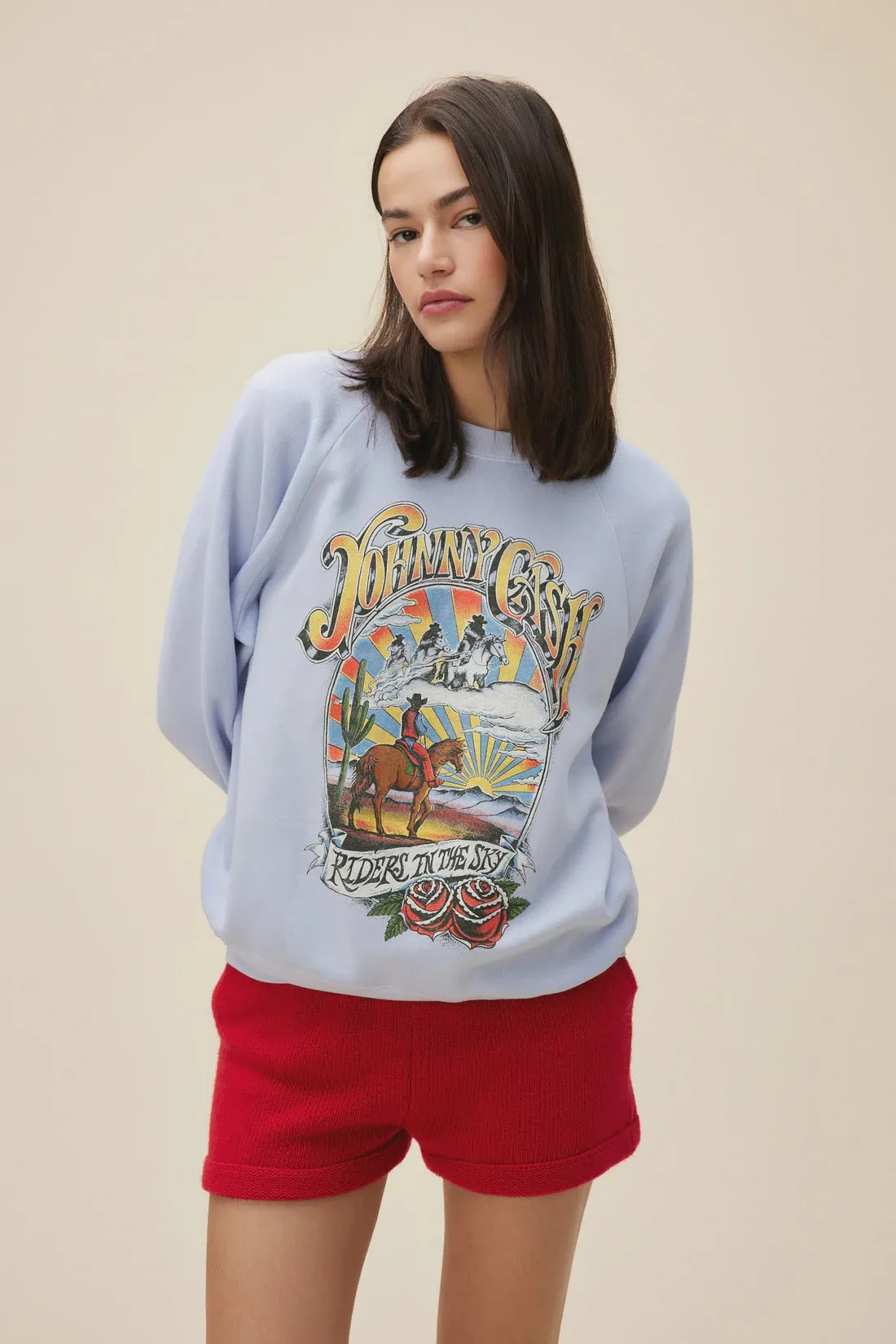 DayDreamer Johnny Cash Ghost Riders Vintage Sweatshirt Lav