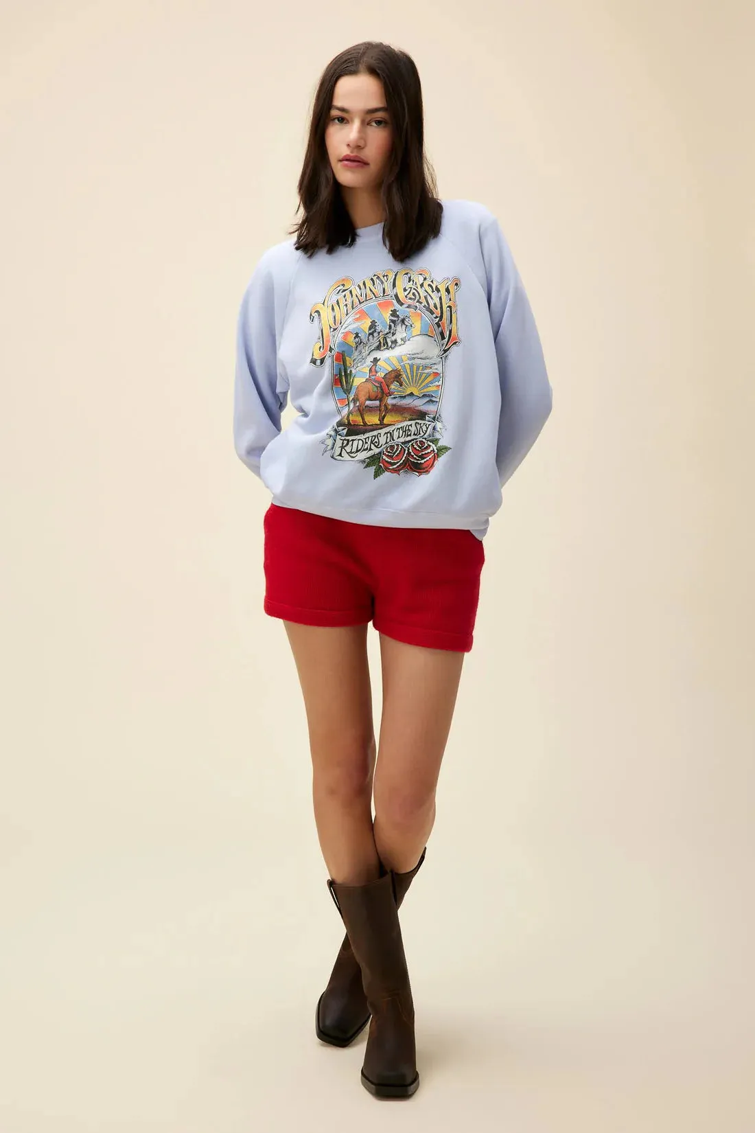 DayDreamer Johnny Cash Ghost Riders Vintage Sweatshirt Lav