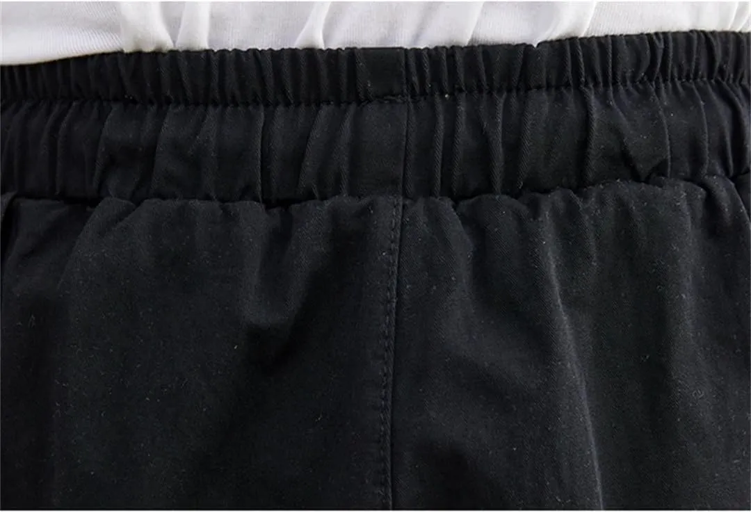 Disimlarl Women Casual Harem Pants Solid Comfortable Pants High Waist Trousers Elastic Waist Loose Pant