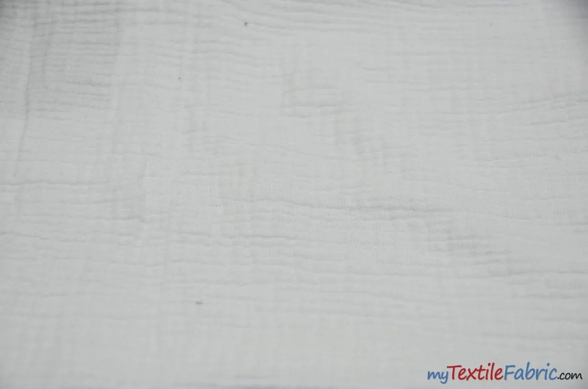 Double Layer Cotton Gauze Fabric | Soft Double Layer Muslin | 48" Wide | Double Cotton Gauze Fabric |