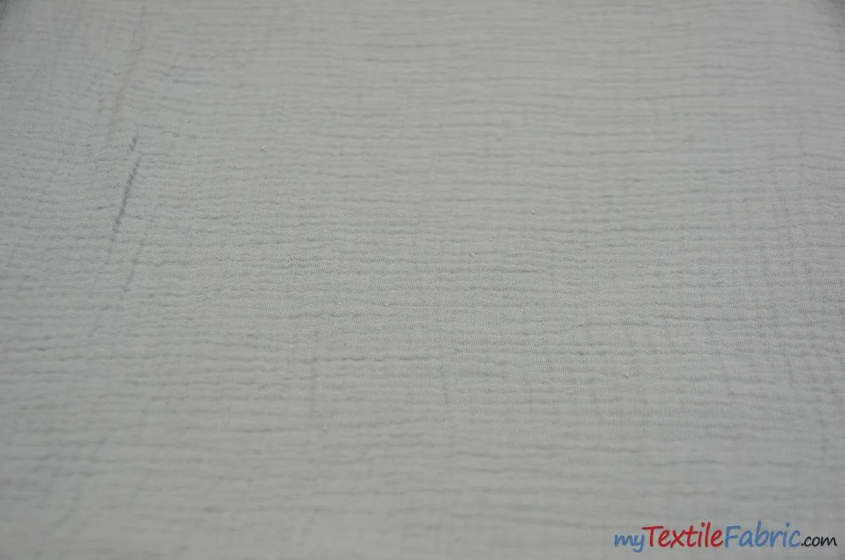 Double Layer Cotton Gauze Fabric | Soft Double Layer Muslin | 48" Wide | Double Cotton Gauze Fabric |