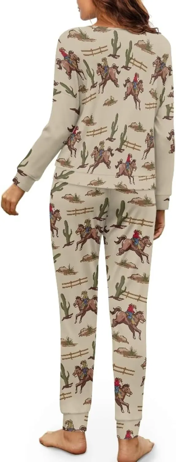Drawstring Pajamas for Women Set 2 Piece Long Sleeve Pajama Sets Comfy Loungewear Pjs Trendy Cozy Sleepwear