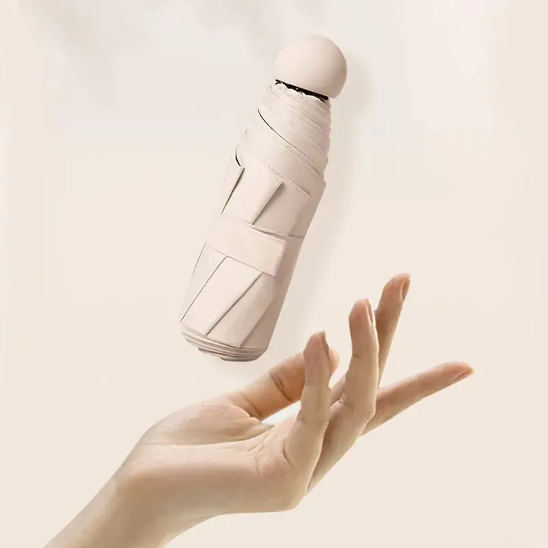 Dual use Capsule Umbrella Rainproof Sun Protection
