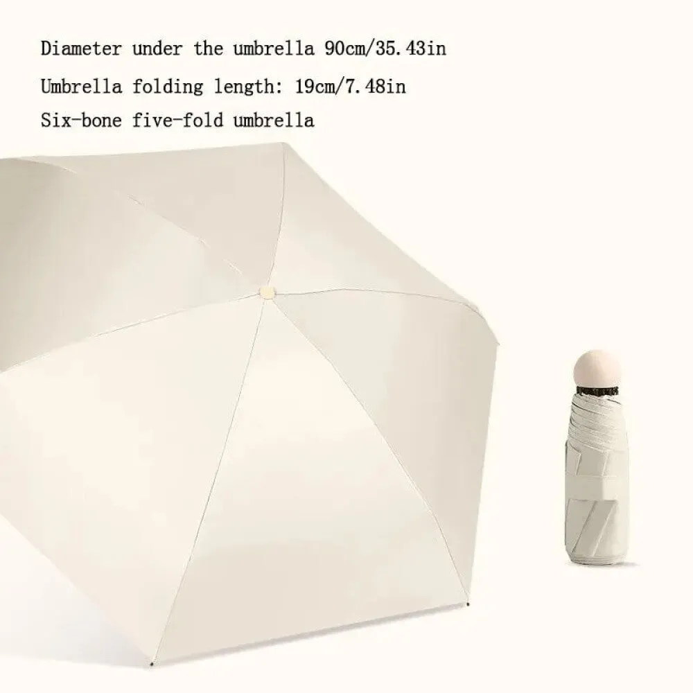 Dual use Capsule Umbrella Rainproof Sun Protection