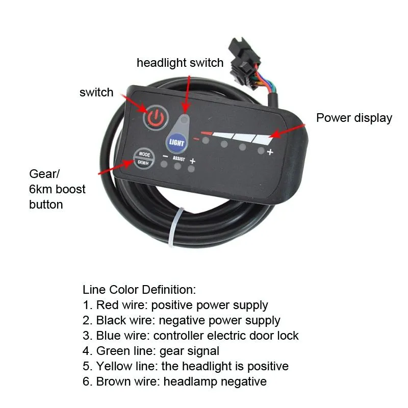Electric Bike Scooter Display Controller Set