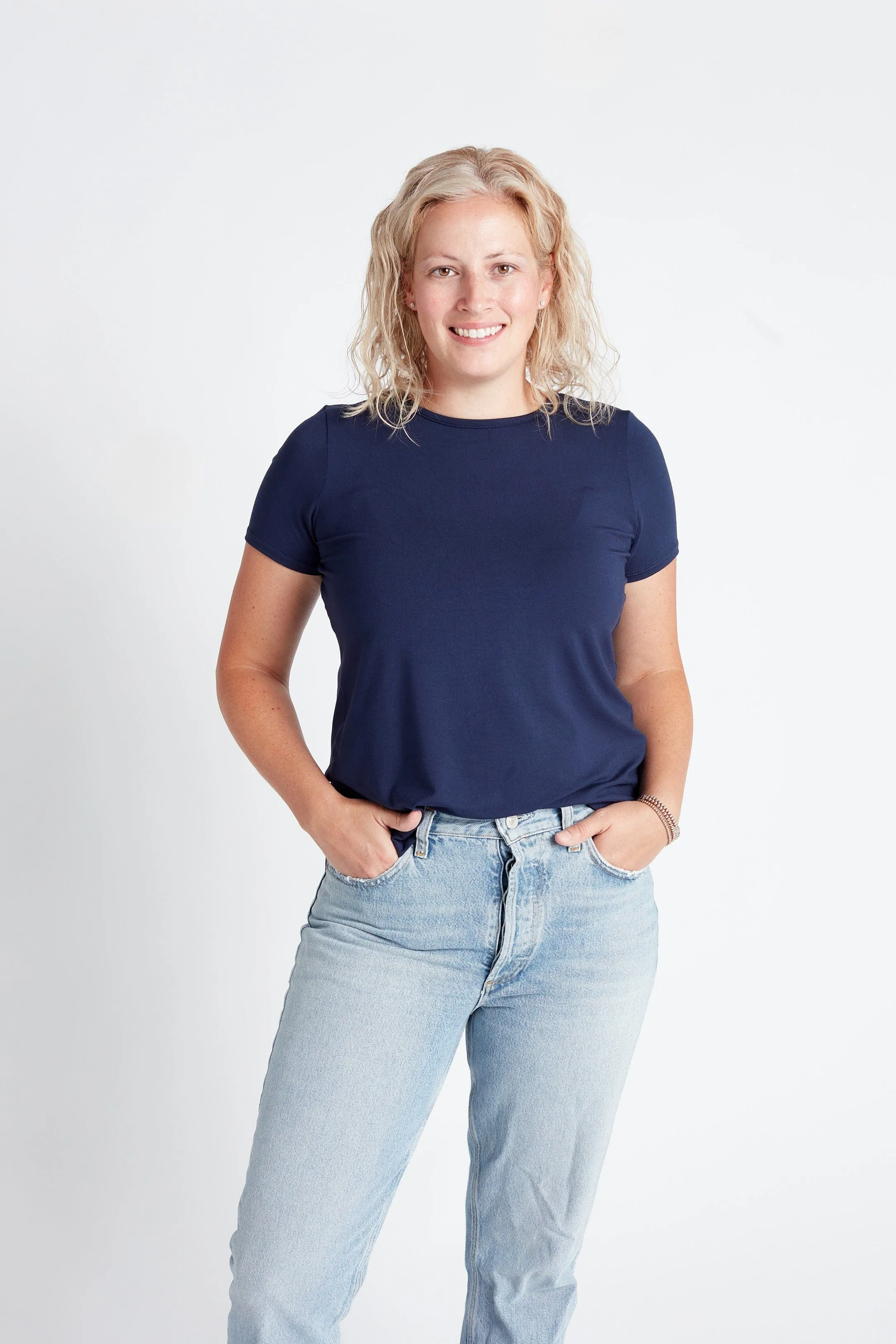 Essential Crew Tee in Navy