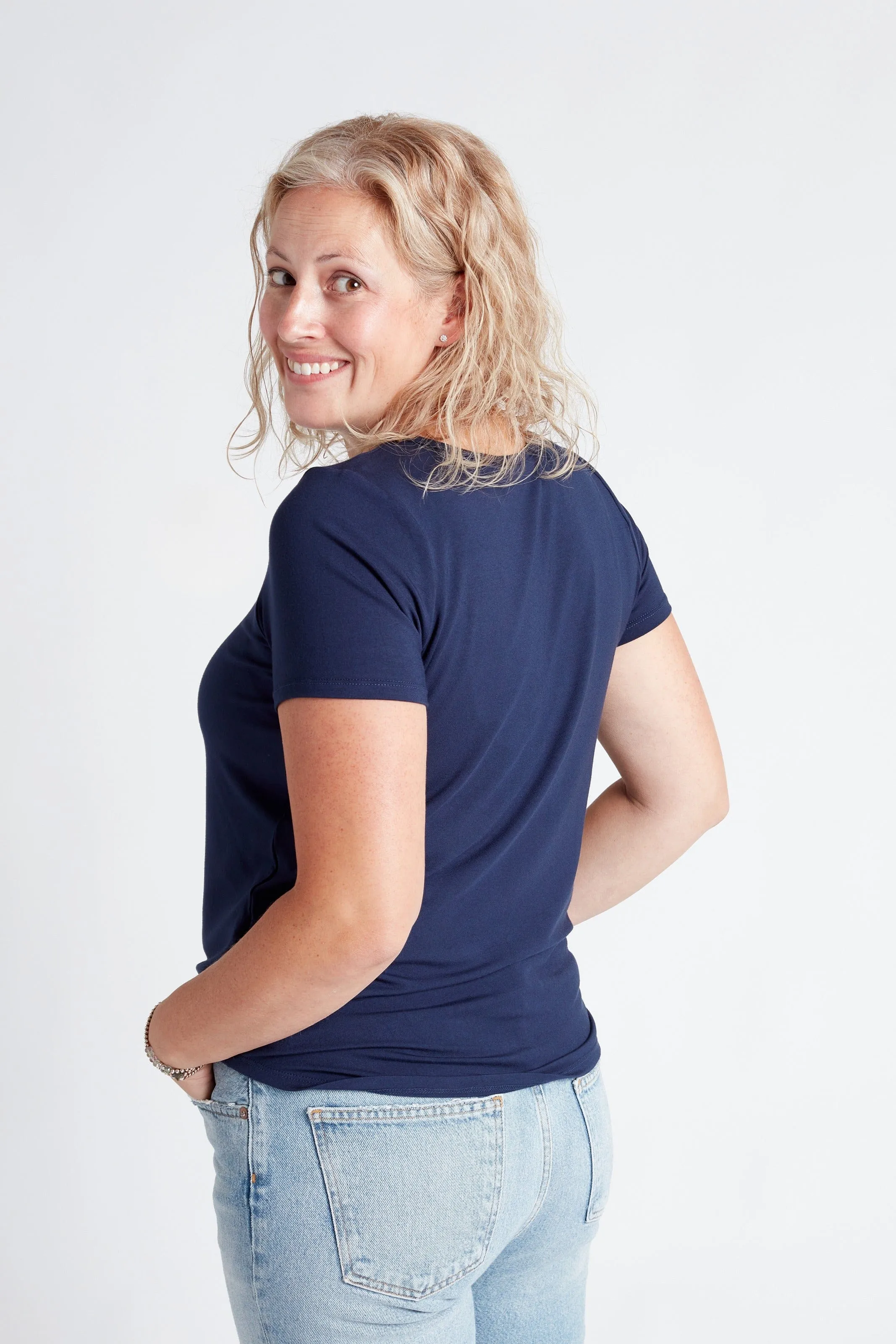 Essential Crew Tee in Navy