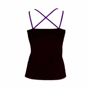 Essential Cross Back Singlet, with Contrast Binding