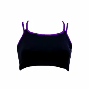Essential Double Cross Strap Crop with Contrast Binding