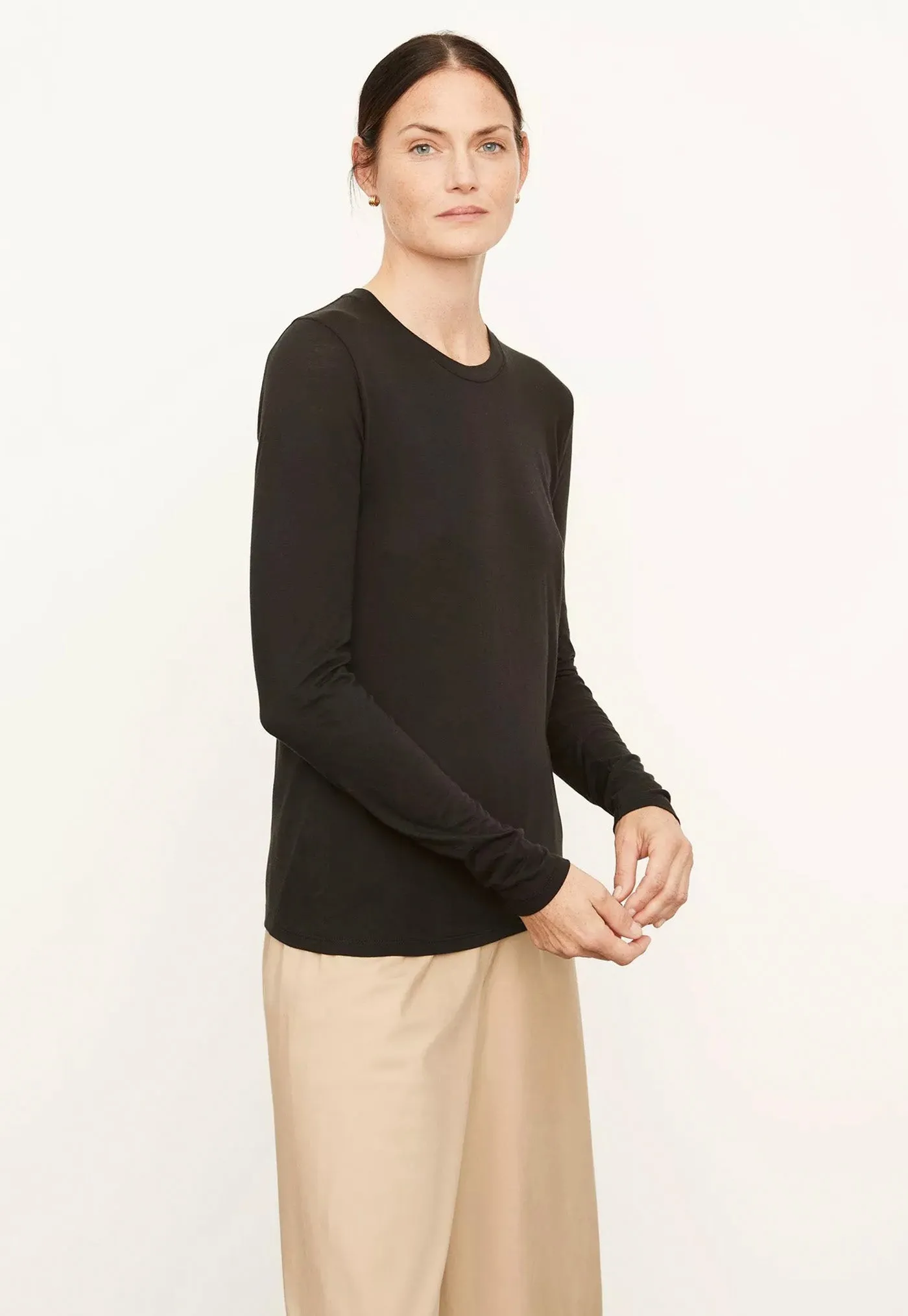 Essential Long Sleeve Crew - Black