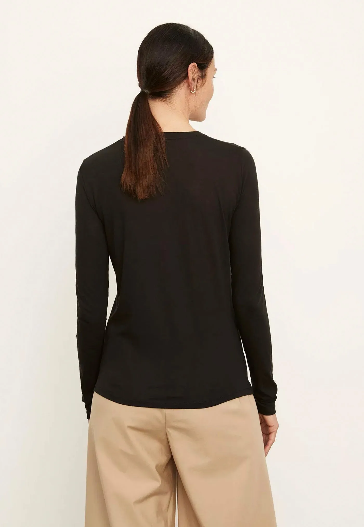 Essential Long Sleeve Crew - Black