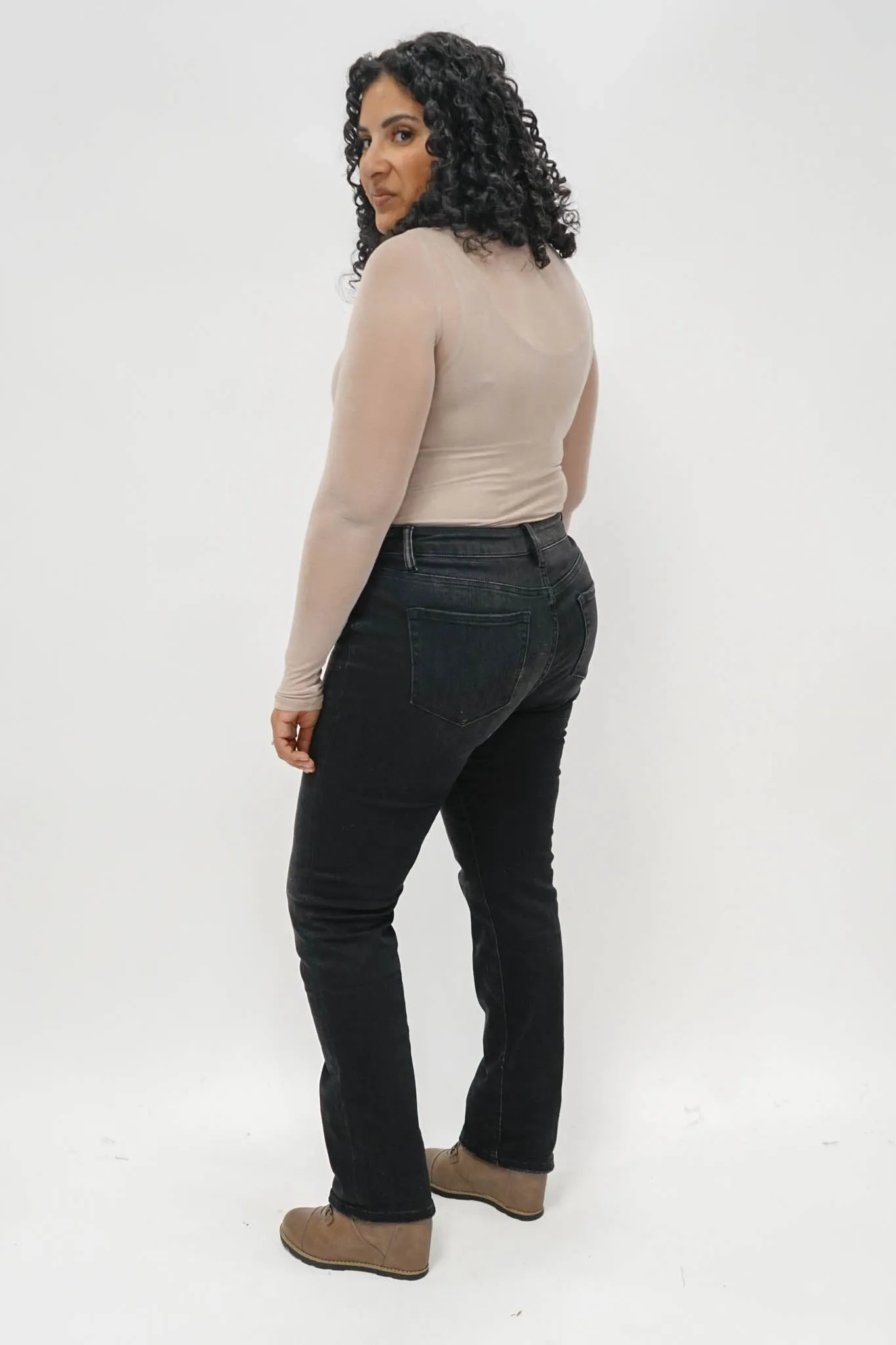 Essential Sheer Turtleneck in Ash Mocha