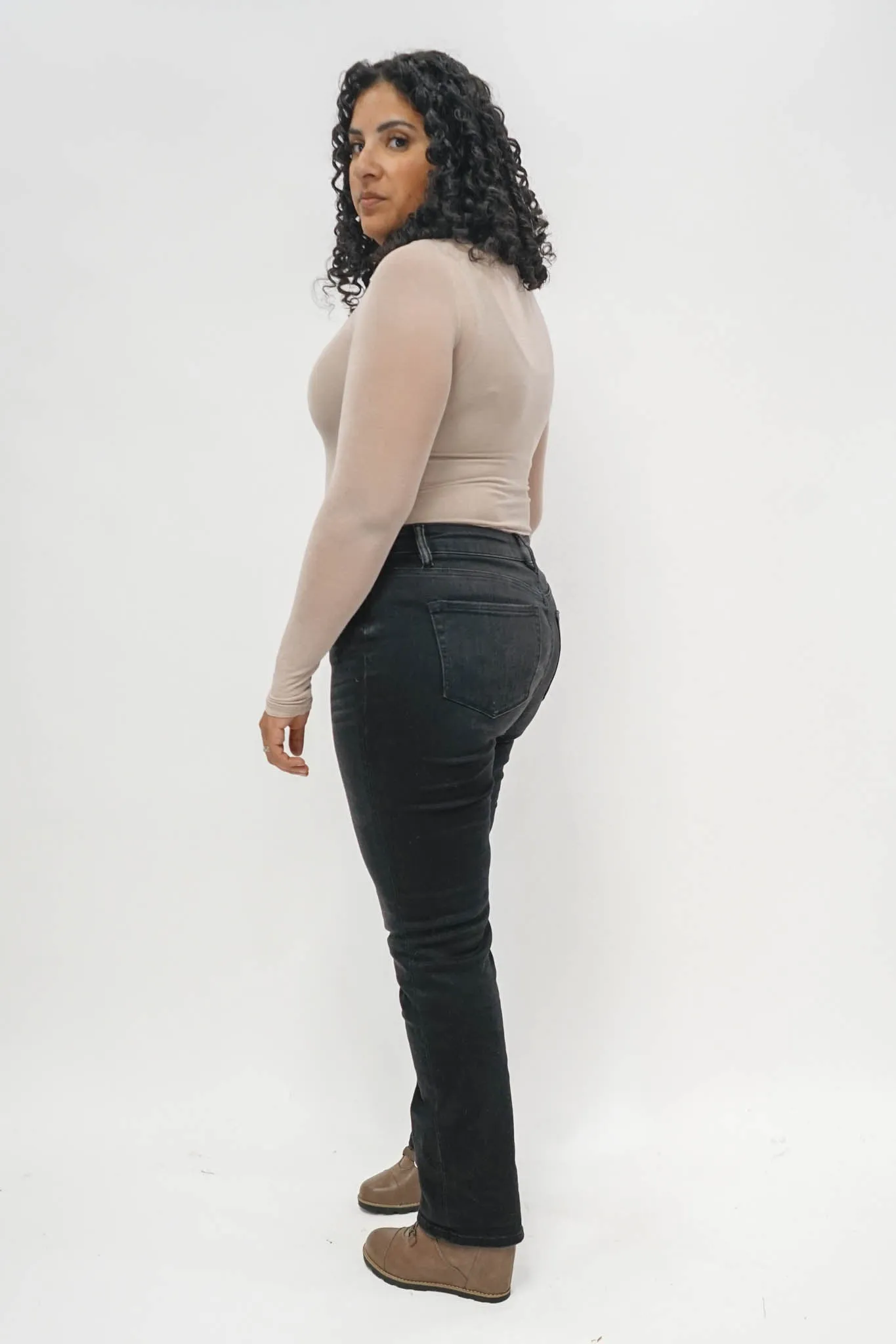 Essential Sheer Turtleneck in Ash Mocha