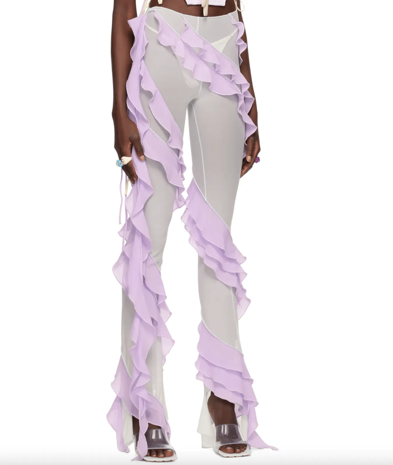 Fanci Club - Green & Purple Valley Girl Trousers