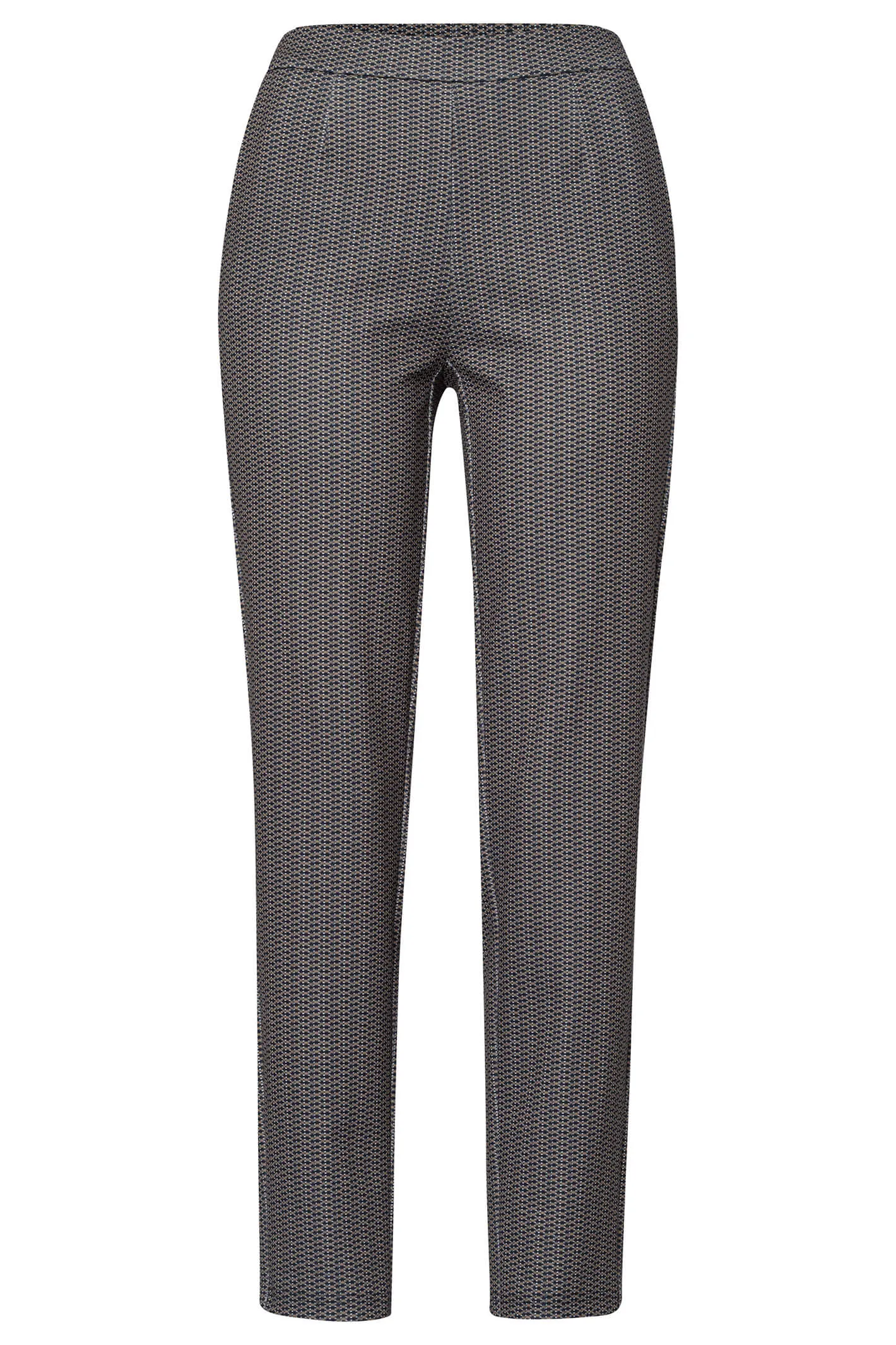 Frank Walder Mia 621607 087 Black Patterned Pull-On Trousers