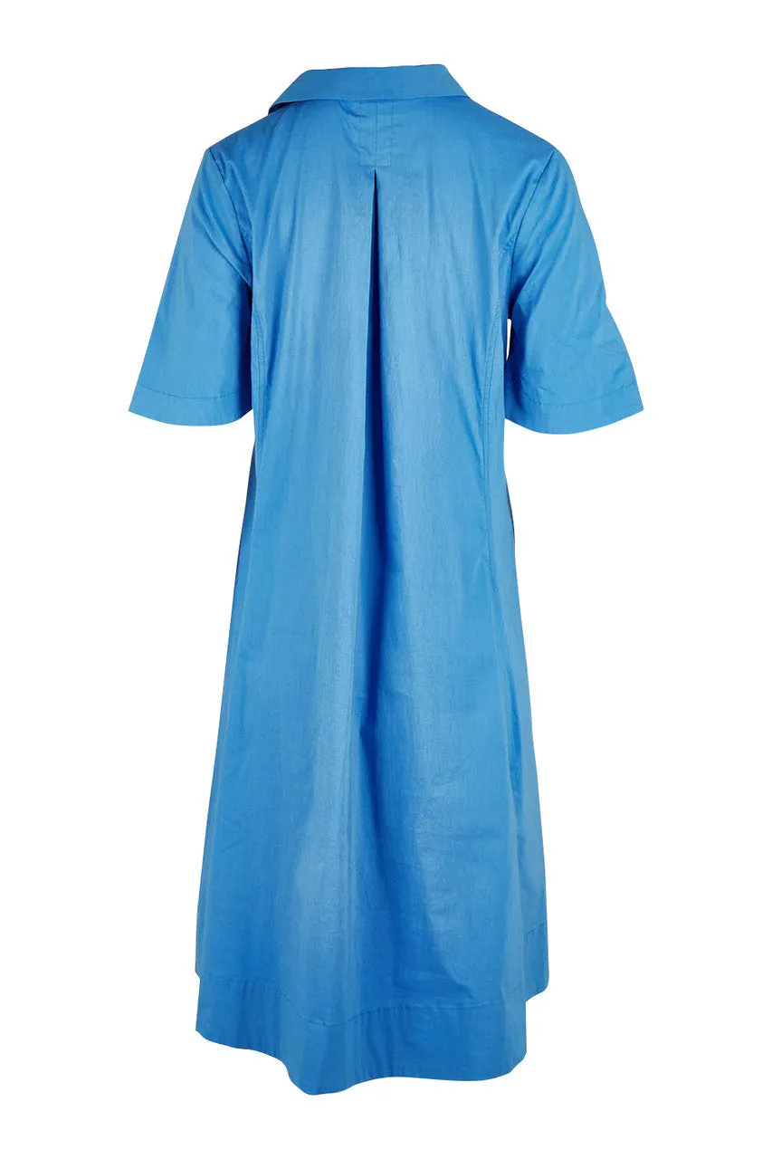 Full Swing Trapeze Dress - Azure