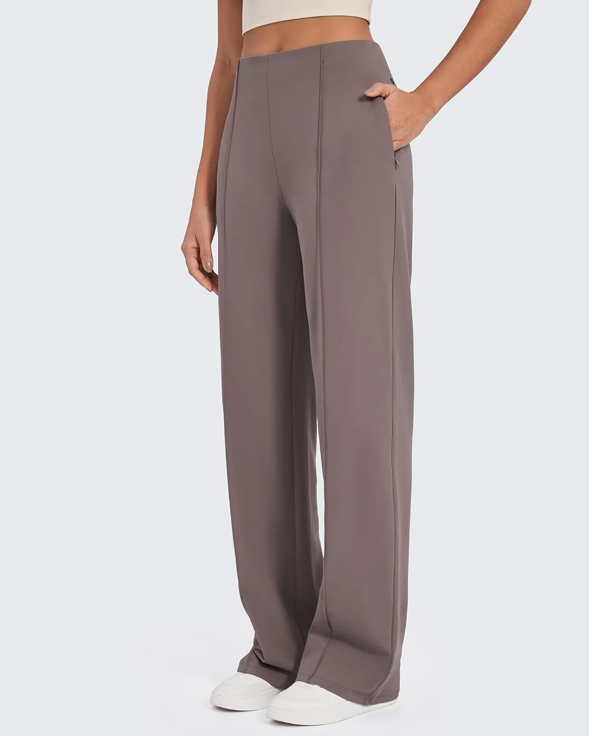 G4Free Wide Leg Pants for Women Yoga Pants with Pockets Stretchy Business Casual Dress Pants Loose Petite/Regular/Tall