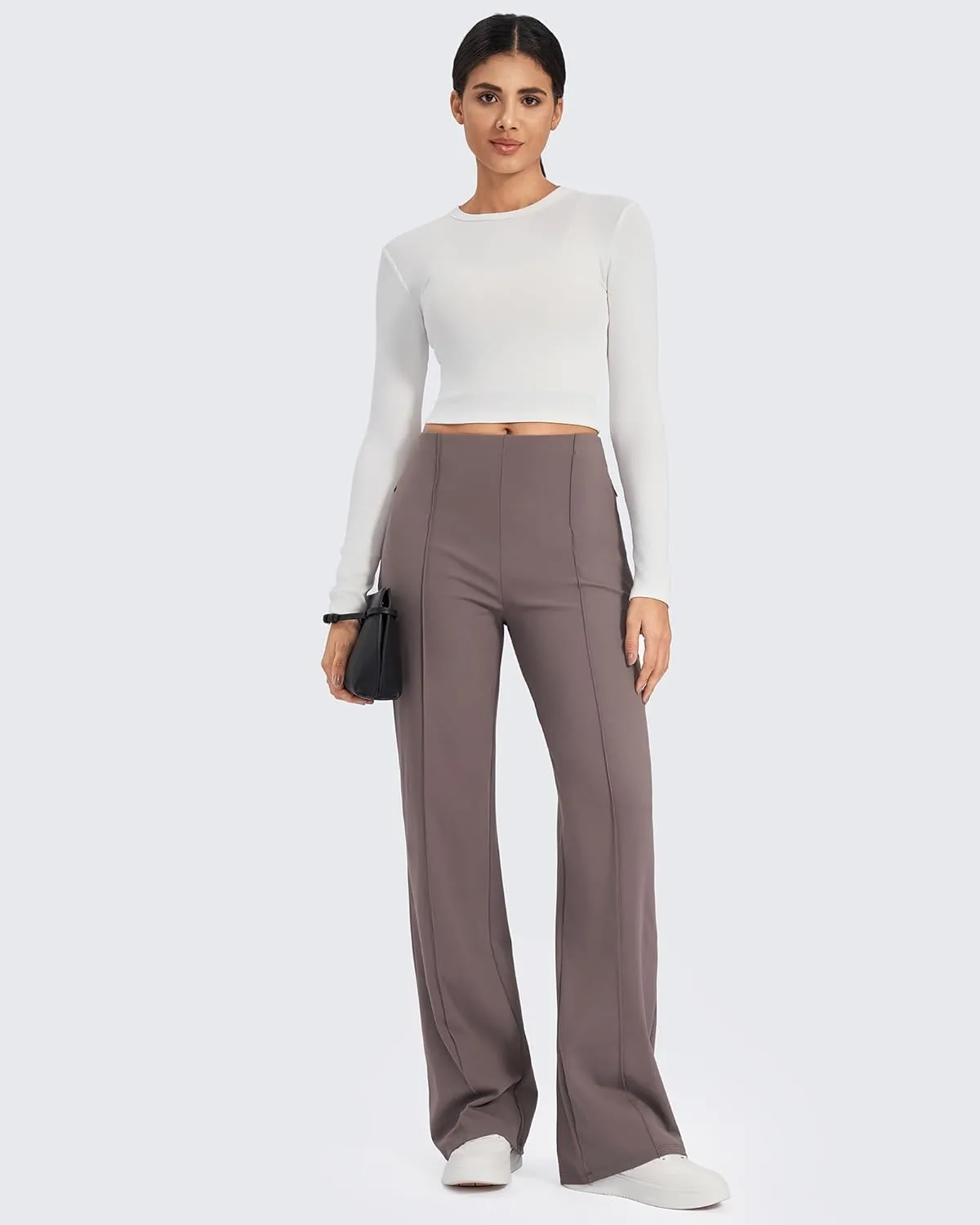 G4Free Wide Leg Pants for Women Yoga Pants with Pockets Stretchy Business Casual Dress Pants Loose Petite/Regular/Tall