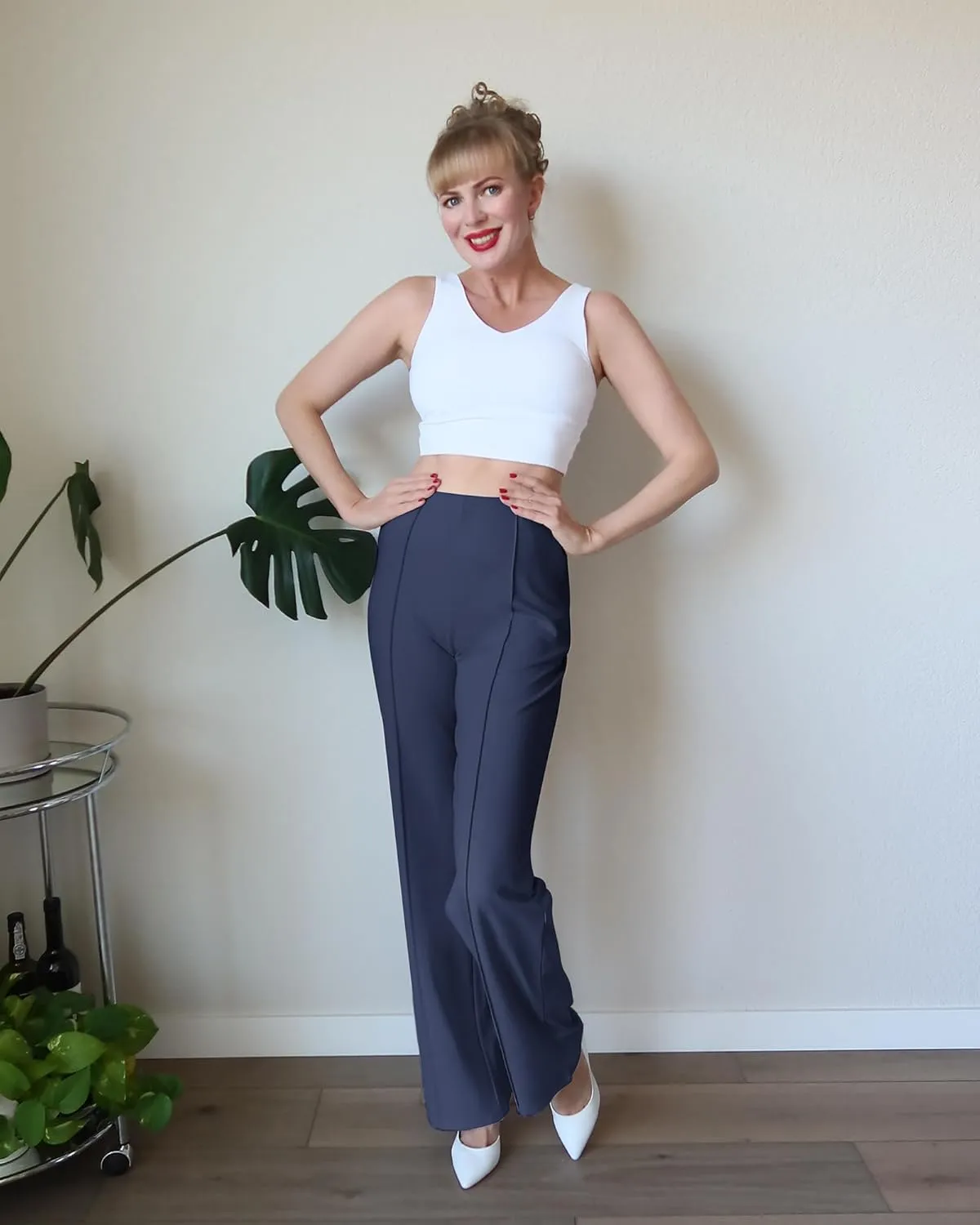 G4Free Wide Leg Pants for Women Yoga Pants with Pockets Stretchy Business Casual Dress Pants Loose Petite/Regular/Tall