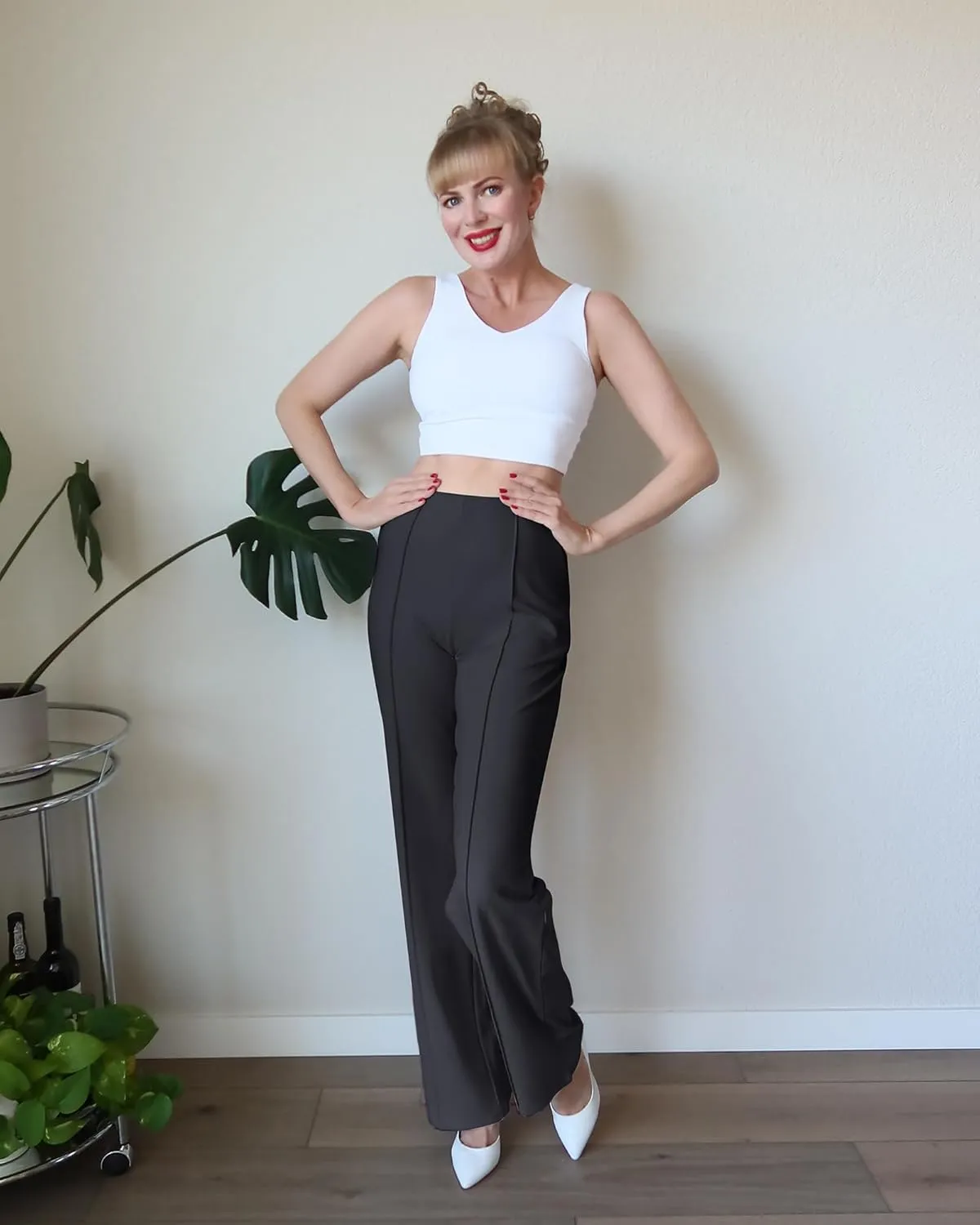 G4Free Wide Leg Pants for Women Yoga Pants with Pockets Stretchy Business Casual Dress Pants Loose Petite/Regular/Tall
