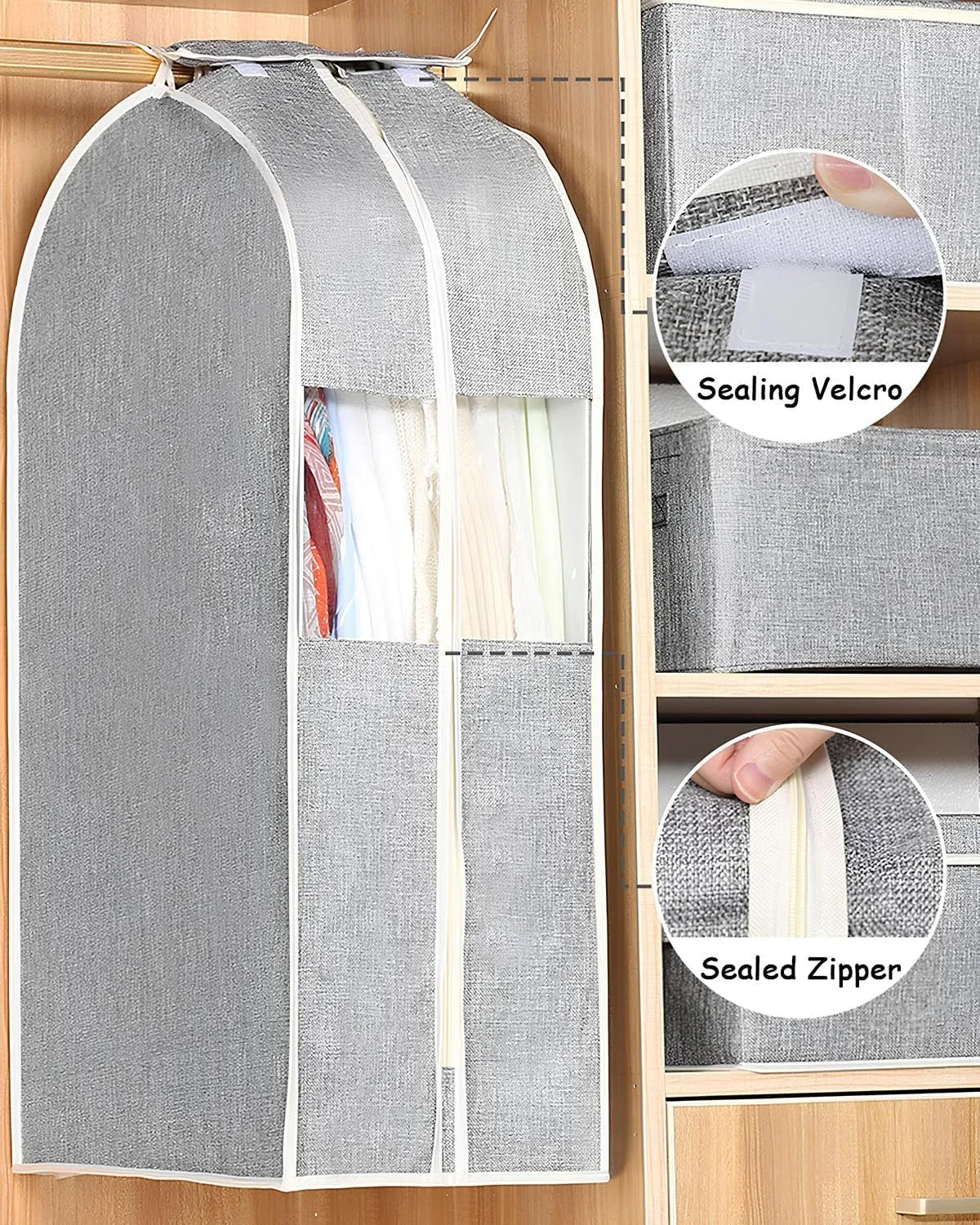 Garment Storage Bags for Hanging Clothes, Garment Bag, Suit Bags for Closet Storage, Garment Bags for Hanging Clothes, for Closet, Shirts, Coats, Dresses