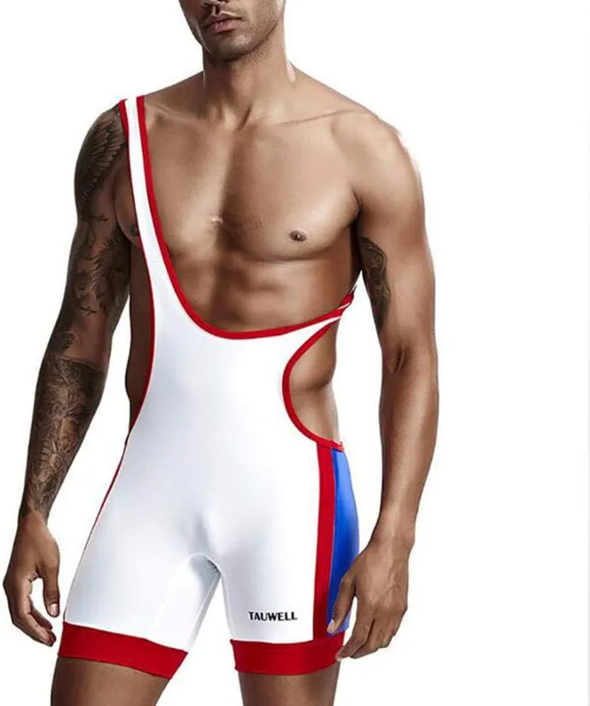 Gym Workout Wrestling Singlet For Men's Slim Comfortable Breathable Leotard Bodysuit Undershirts