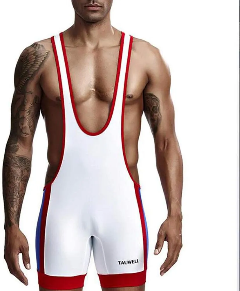 Gym Workout Wrestling Singlet For Men's Slim Comfortable Breathable Leotard Bodysuit Undershirts