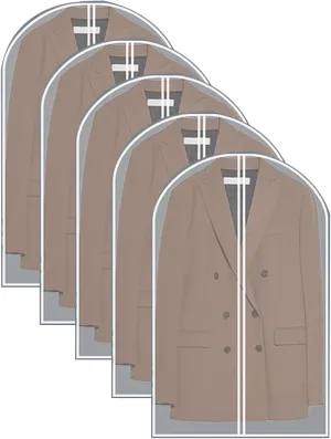 Hanging Garment Bags, Suit Bag, Translucent Material, Open Top, Suitable for Hanging Clothes, Shirts, Coats, Dresses(60x100cm x39in)