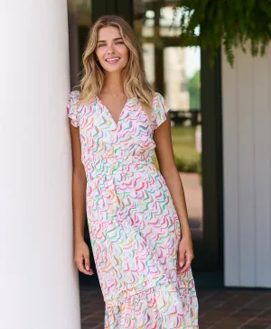 Hatley Fiona Midi Dress - Wavy Stripes