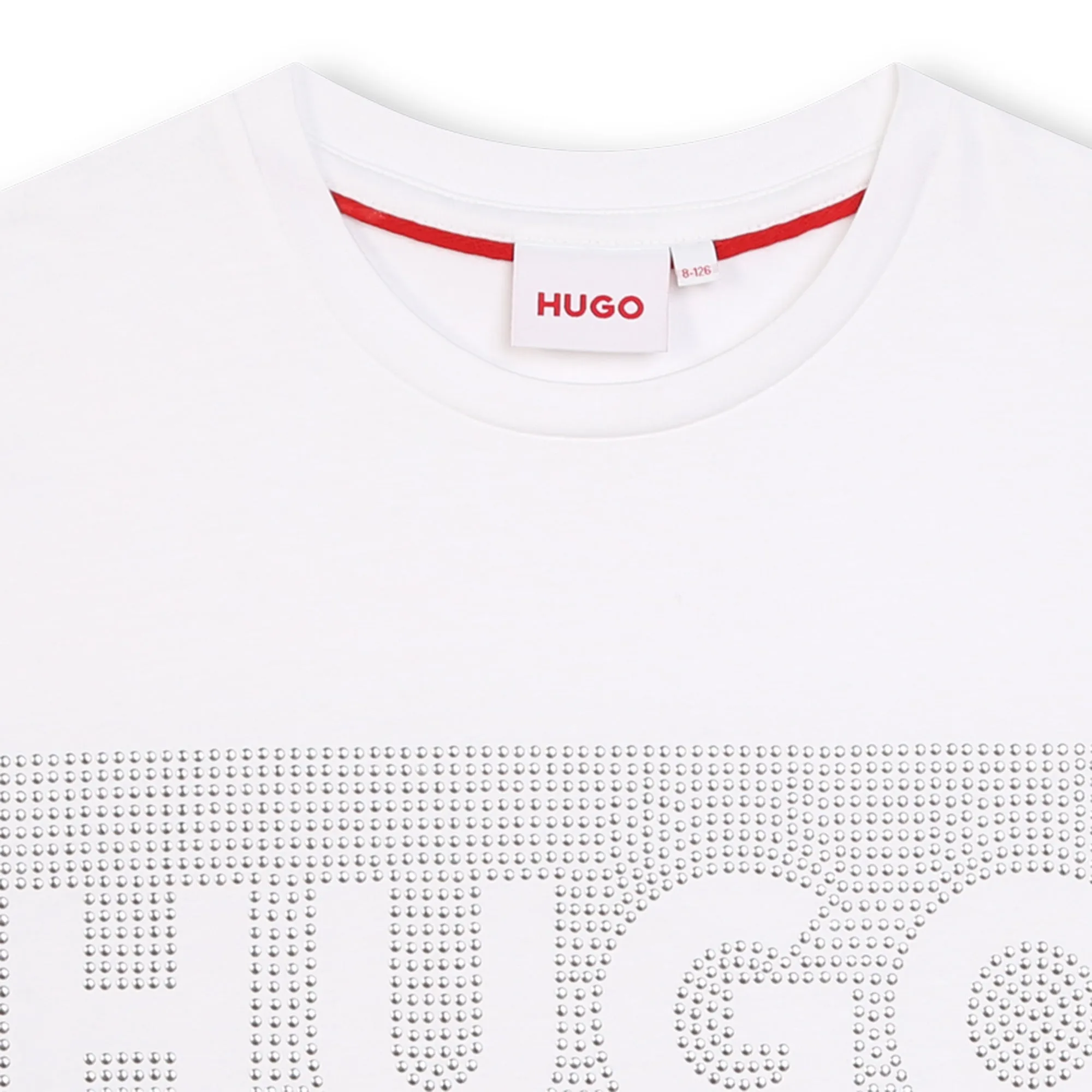 Hugo Kids Girls Short Sleeve T-Shirt - White