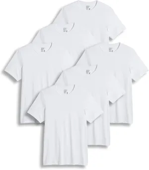 Jockey Men's Undershirt Big & Tall Classic Crew Neck Undershirt- 6 Pack, White, 2XL
