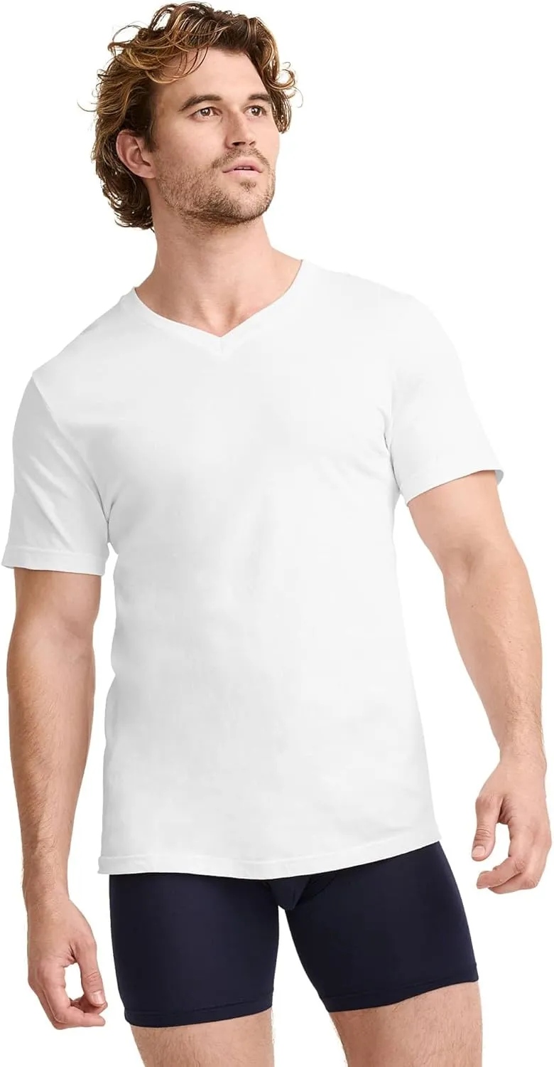 Jockey Men's Undershirt Big & Tall Classic V-Neck Undershirt - 12 Pack