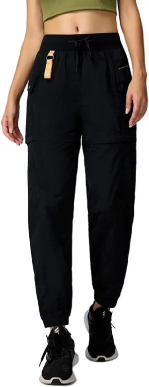 JOMLUN Womens Hiking Pants Outdoor Convertible Zip Off Shorts Quick Dry Lightweight Fishing Travel Safari Cargo Pants