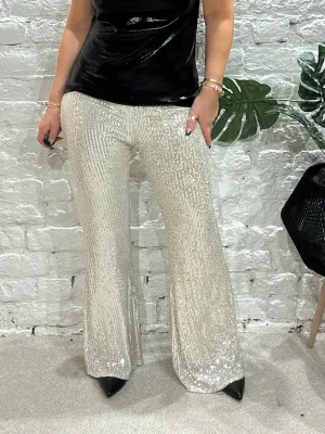Joy Boot Flare Sequin Adorned Stretch Trousers