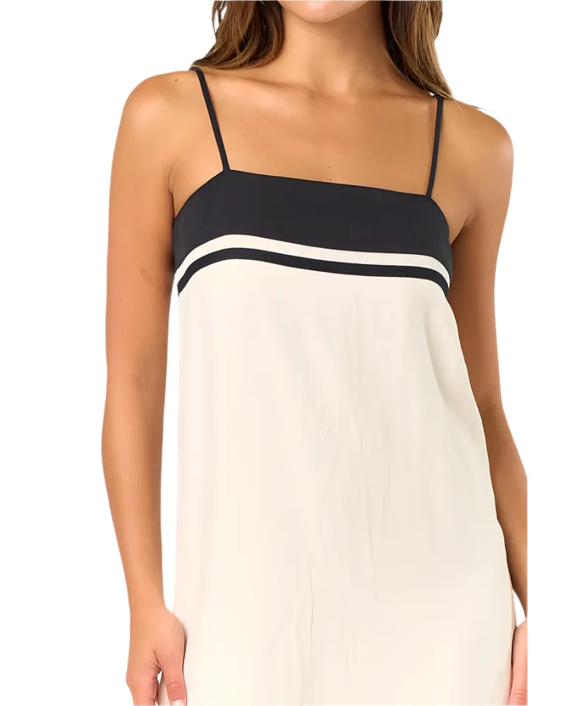 Kate Contrast Striped Midi Dress