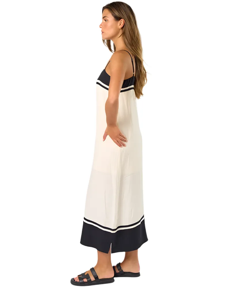 Kate Contrast Striped Midi Dress