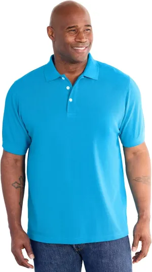 KingSize Men's Big & Tall Shrink-Less Piqu Polo Shirt