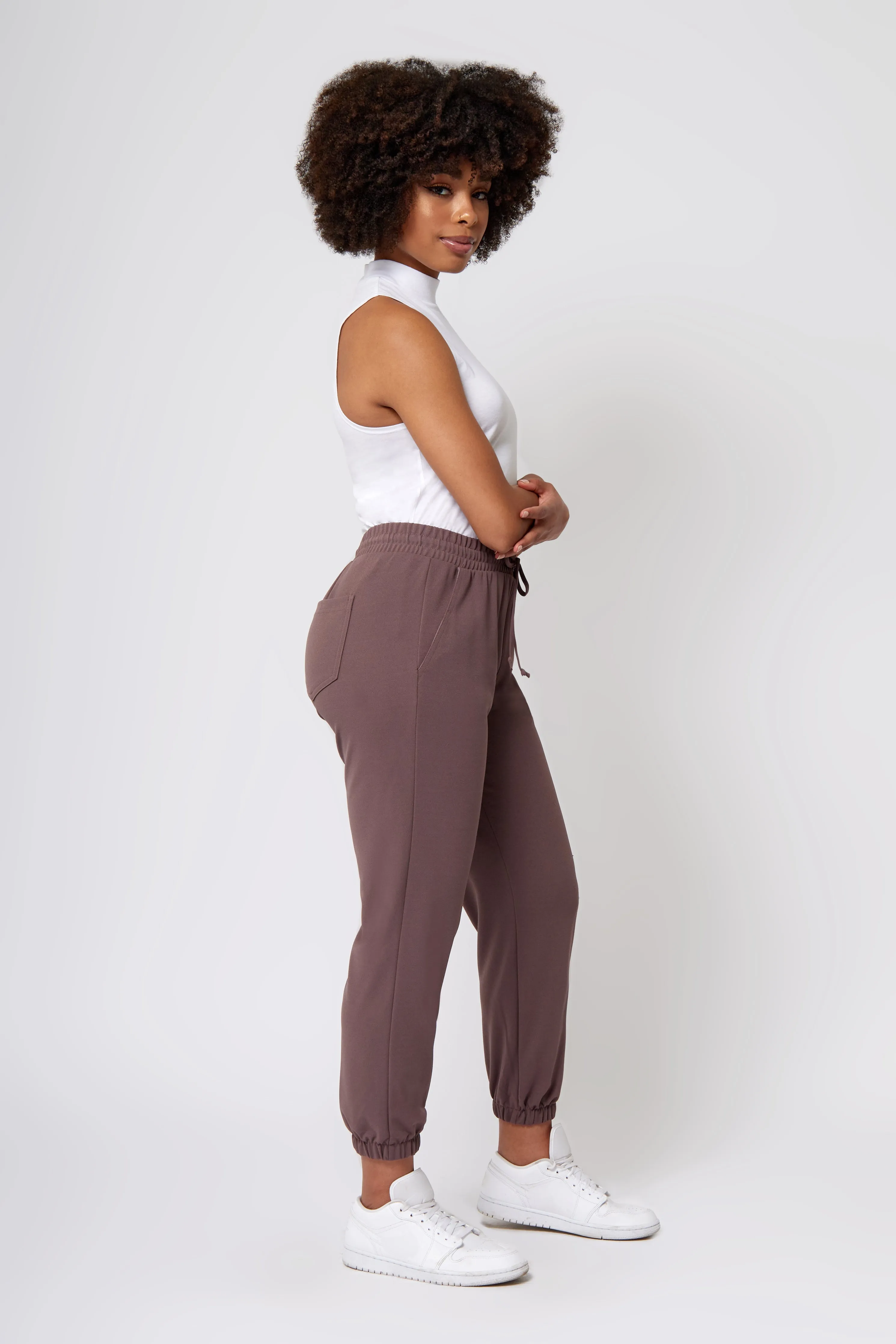 Knit Crepe Jogger
