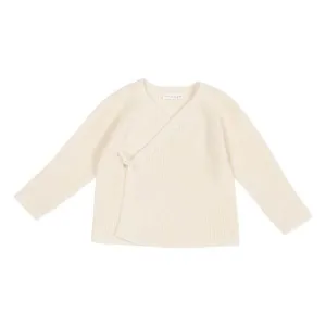 Knitted cardigan wrap Soft White