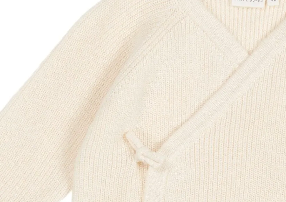 Knitted cardigan wrap Soft White