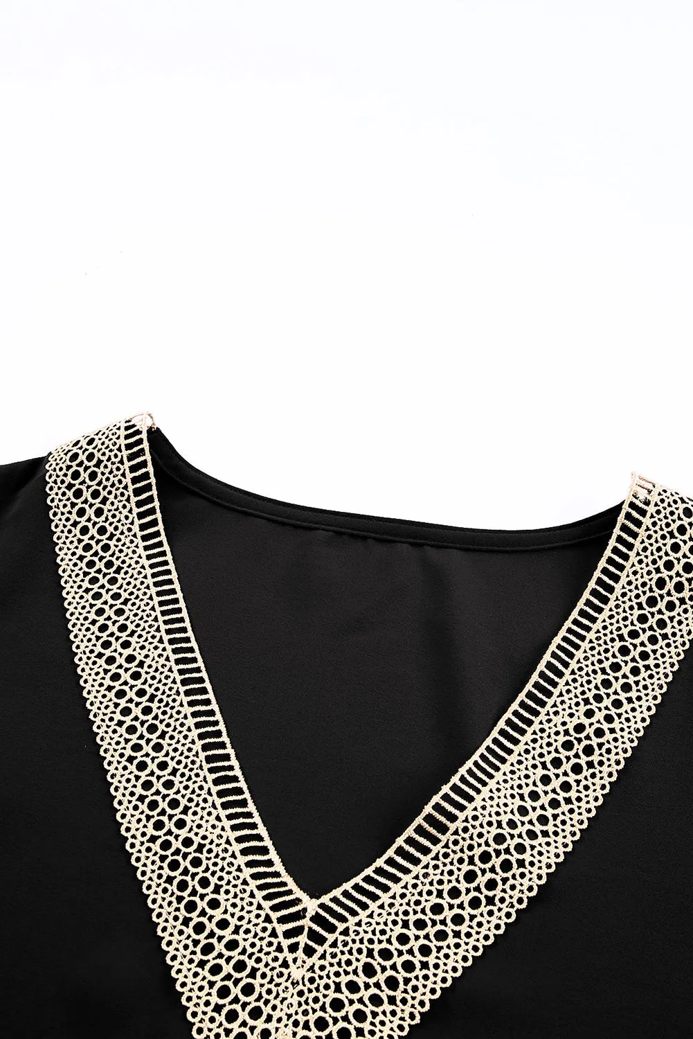 Lace V-Neck Women's Blouse