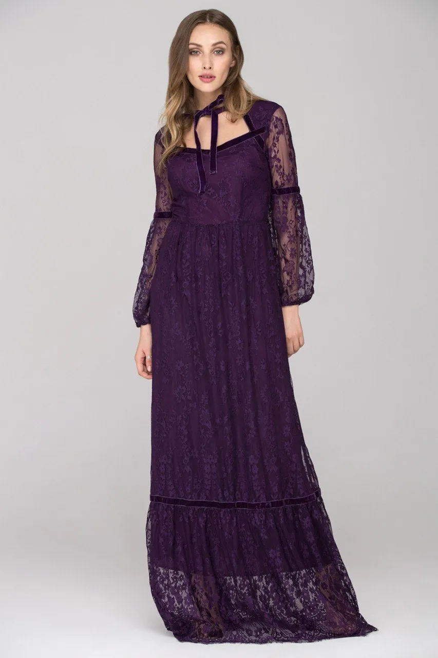 Lady Violet Lace Maxi Dress