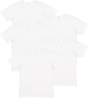 LAT Adult Unisex Crew Neck Short Sleeve Soft Cotton T-Shirt 5 Pack
