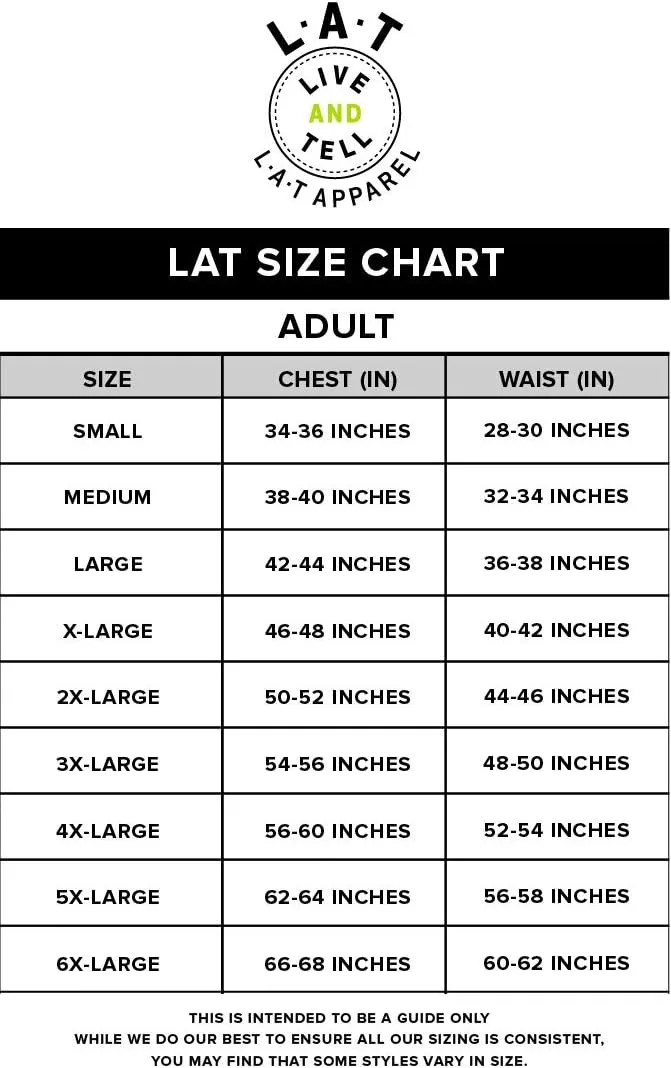 LAT Adult Unisex Crew Neck Short Sleeve Soft Cotton T-Shirt 5 Pack