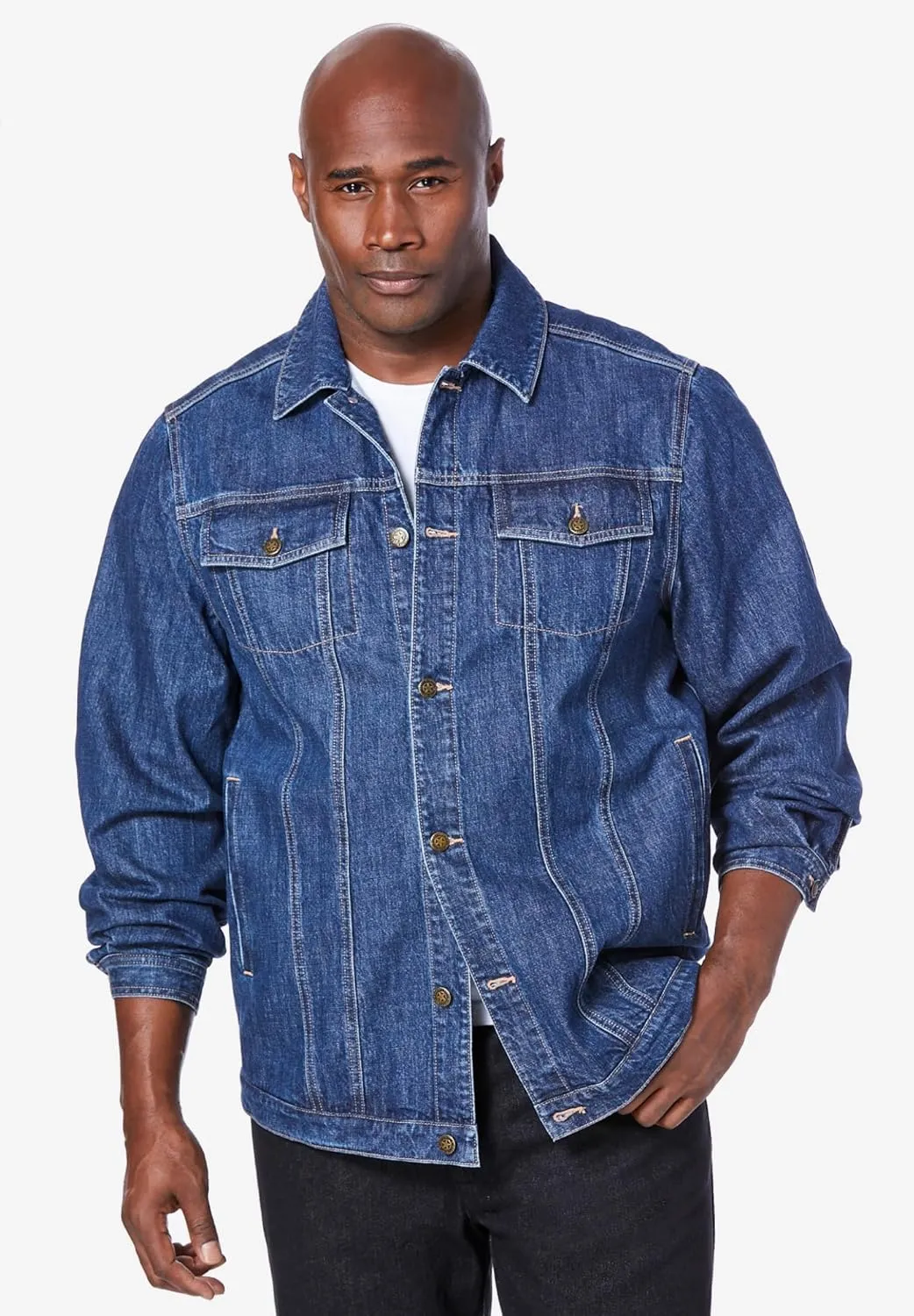 Liberty Blues by Kingsize Men's Big & Tall Denim Jacket