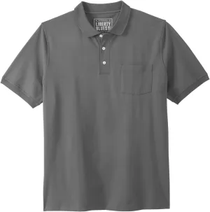 Liberty Blues by Kingsize Men's Big & Tall Shrink-Less Pocket Piqu Polo