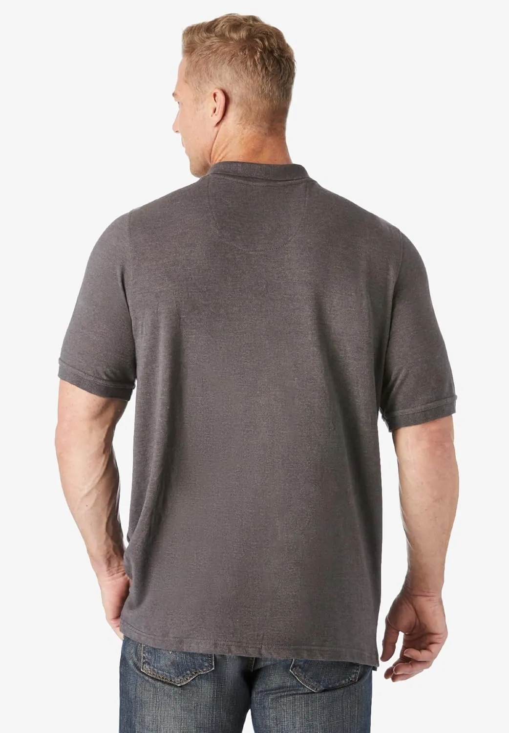 Liberty Blues by Kingsize Men's Big & Tall Shrink-Less Pocket Piqu Polo