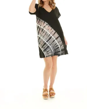 Linen Allegra Dress in Black Sand | Black Sand