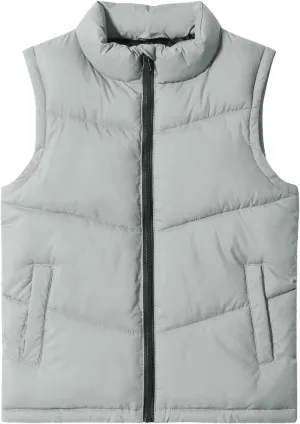 Meikulo Boys Zip Up Puffer Vest Kids Stand Collar Quilted Gilet Sleeveless Jackets Outwear with Pockets