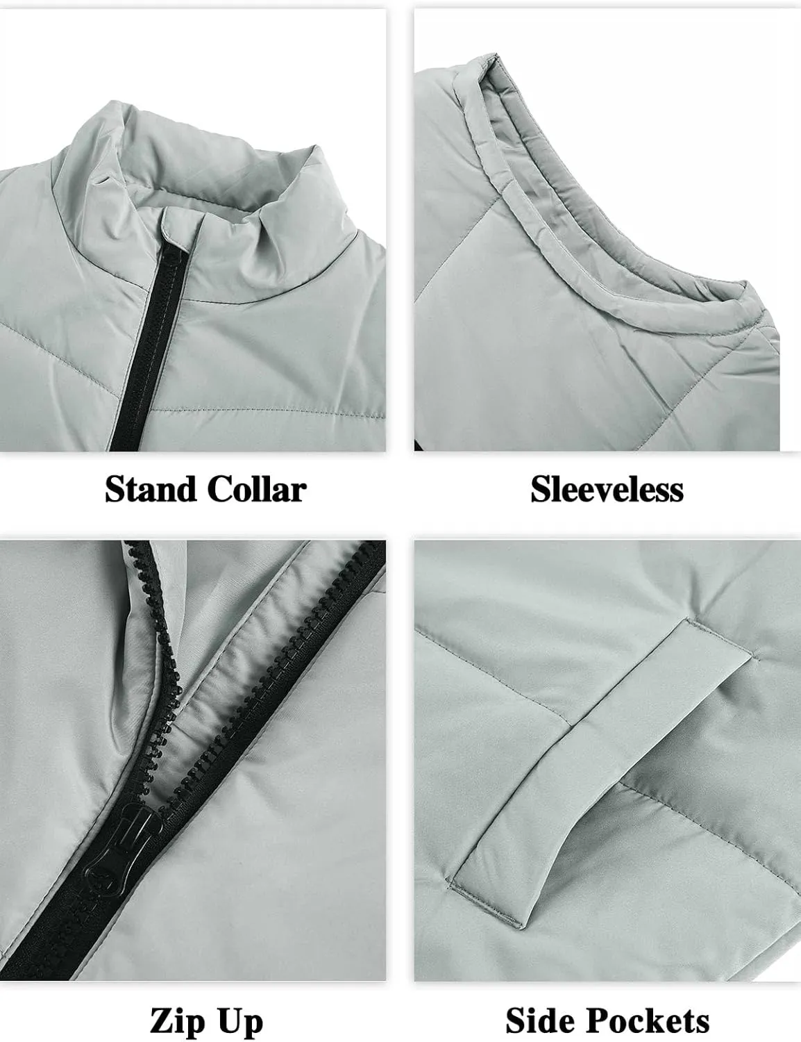 Meikulo Boys Zip Up Puffer Vest Kids Stand Collar Quilted Gilet Sleeveless Jackets Outwear with Pockets
